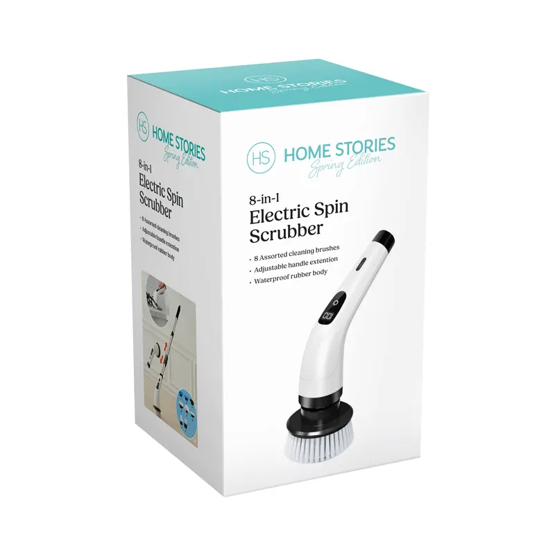 8-in-1 electric spin scrubber